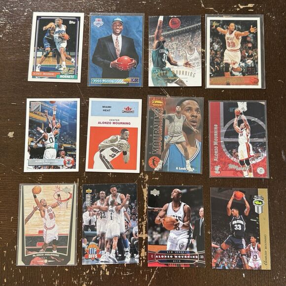 Other - Alonzo Mourning 12 Card Lot With 2001 Fleer 2000 Topps Stars 1994 Ted Williams